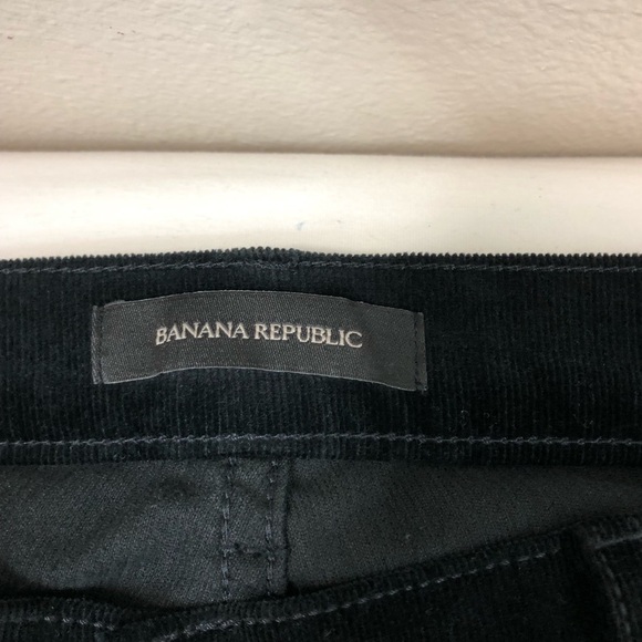 Banana Republic Zipper Pockets Skinny Ankle Corduroy Pants Black Women's 29 - Picture 8 of 15